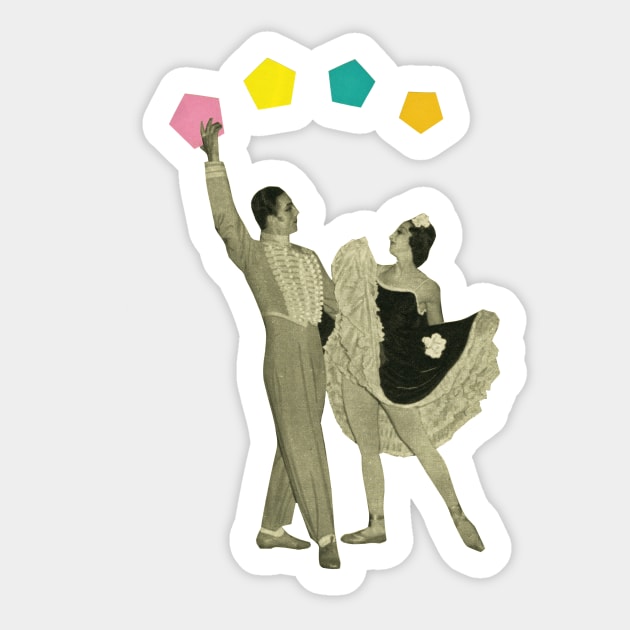 Throwing Shapes on the Dance Floor Sticker by Cassia